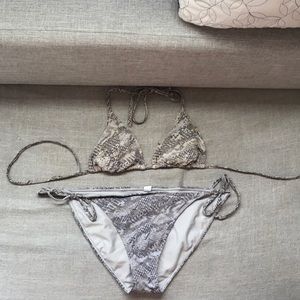Snake skin print 2 piece bikini